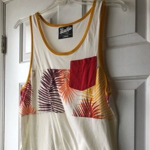 White tropical tank top